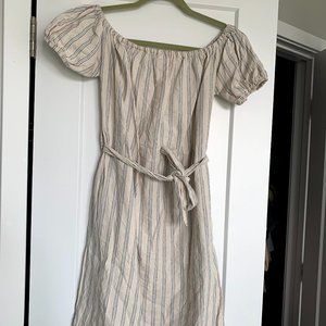 Albion Sailor Strip Ivory Blue Striped Dress